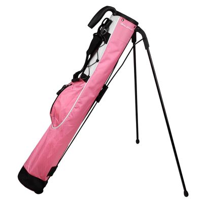 Orlimar Pitch n Putt Lightweight Sunday Golf Bag with Stand, Ultra-Light Carry Design, Two-Way Divider Top, Shoulder Strap, Compact Carry Golf Bag for Women, Rose Pink