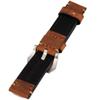 szzijia 22mm Black Brown Genuine Leather Watchband Wristwatch Watch Band Stainless Buckle view 2