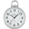Gotham Men's Silver-Tone Ultra Thin Railroad Open Face Quartz Pocket Watch # GWC15026S view 1