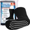 IMPRESA Wide Calf Socks - Super Stretch Fit for Lymphedema & Hospital Socks - Skid-Resistant Comfort for Extra Wide Fit - Unisex Design for Cast Cover - Pack of 2, Black view 1