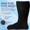 IMPRESA Wide Calf Socks - Super Stretch Fit for Lymphedema & Hospital Socks - Skid-Resistant Comfort for Extra Wide Fit - Unisex Design for Cast Cover - Pack of 2, Black view 3