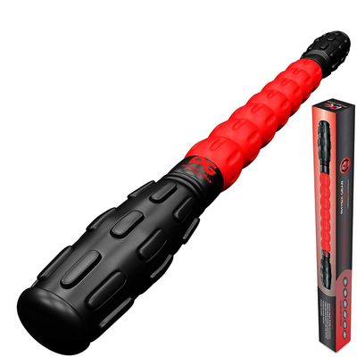 Physix Gear Muscle Roller Stick - Deep Tissue Massage for Legs, Athletes, Physical Therapy, and Recovery - Red