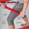 Physix Gear Muscle Roller Stick - Deep Tissue Massage for Legs, Athletes, Physical Therapy, and Recovery - Red view 4