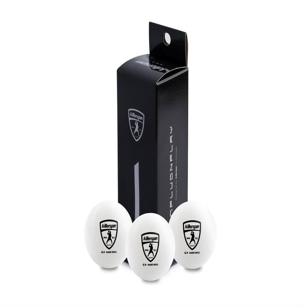 Killerspin 4-Star 40+ White Ping Pong Balls - New Standard ABS Plastic 40mm Table Tennis Balls - Competition Balls for Tournament Play - ITTF Quality (3 White Ball-Pack)