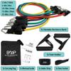 Black Mountain Products Resistance Band Set with Door Anchor, Ankle Strap, Exercise Chart, and Carrying Case, 48" view 2