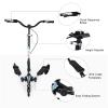 AODI 3 Wheel Foldable Scooter Swing Scooter Tri Slider Kick Wiggle Scooters Push Drifting with Adjustable Handle for Boys/Girl/Adult Age 8 Years Old and Up view 2