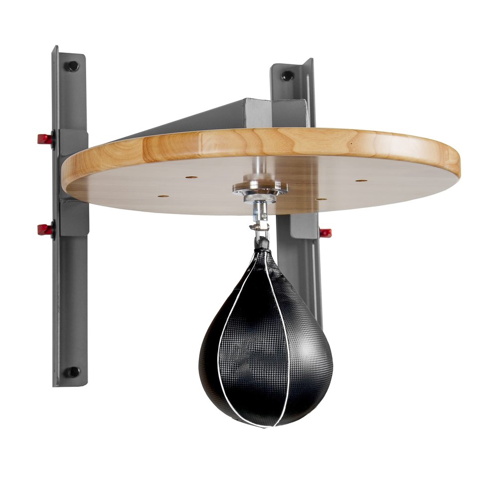 XMARK Wall Mounted Speed Bag Platform with Shackle Swivel for MMA and Boxing (Gray Frame)