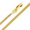 The World Jewelry Center 14k Real Yellow Gold Crucifix Cross Pendant with 1mm Braided Square Wheat Chain Necklace - 20" view 4