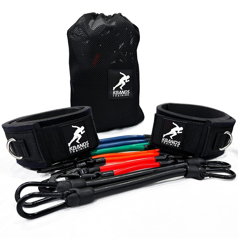 Kbands | Speed and Strength Leg Resistance Bands | Includes Speed 101 and Agility FX Digital Training Programs - Sizes for Youth, Intermediate, and Advanced Athletes