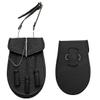 SZCO 8" Celtic Knot Leather Sporran with Adjustable Chain & Belt, Black  Tassel Design, Stainless Steel Pin  Perfect for Kilts, Costumes, and Events view 1