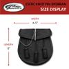 SZCO 8" Celtic Knot Leather Sporran with Adjustable Chain & Belt, Black  Tassel Design, Stainless Steel Pin  Perfect for Kilts, Costumes, and Events view 3
