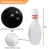 Novelty Place Inflatable Giant Bowling Game for Family - 14" Ball & 6 Oversized 22" Pins, Blow Up Yard Game Set for Backyard Camping Beach Indoor Playroom, Portable Easy Setup Party Activity view 3