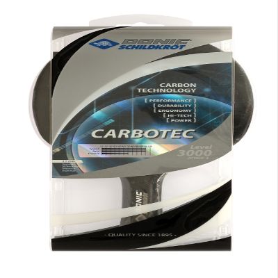 Donic-Schildkrt CarboTec 3000 Table Tennis Racket, 50% Carbon Fiber, Concave Handle, 2,1 mm Sponge, Energy Pad - ITTF, 758214
