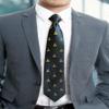 Past Master Masonic Neck Tie - [Black & Gold] view 3