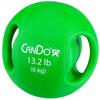 CanDo Molded Dual-Handle Medicine Ball for Strength Training, Core Workouts, Warmups, Cardio, and Plyometrics with Handles for Home and Clinic Use view 1
