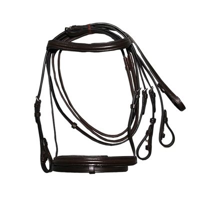 Padded Cavesson Bridle with Reins Brown - Pony Size