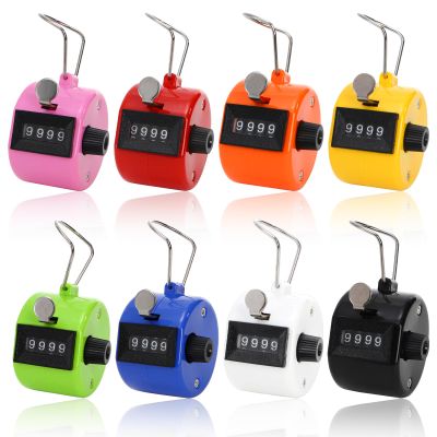 Tebery Pack of 8 Color Hand Tally Counter 4 Digit Mechanical Palm Click Counter Count Clicker Assorted Color Hand Held Counter Clicker for Sport/Stadium/Coach and Other Event