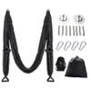 CO-Z Aerial Yoga Swing Hammock | Trapeze Set with Ceiling and Door Mounts, Hanging Straps, Hanging Kits | Silk Bodyfly Yoga Inversion Swing | Air Flying Swing for Aerial Exercise, Black view 1