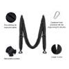 CO-Z Aerial Yoga Swing Hammock | Trapeze Set with Ceiling and Door Mounts, Hanging Straps, Hanging Kits | Silk Bodyfly Yoga Inversion Swing | Air Flying Swing for Aerial Exercise, Black view 3