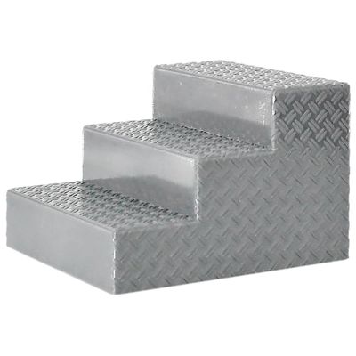 Silver Wrestling Ring Stairs for Wrestling Figure Rings