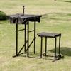 Goplus Foldable Shooting Table, Height Adjustable Shooting Bench with Adjustable Gun Rest, Ammo Pockets, Padded Seat, Portable Shooting Bench Rest for Rifles, Hunting, Outdoor view 3