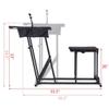 Goplus Foldable Shooting Table, Height Adjustable Shooting Bench with Adjustable Gun Rest, Ammo Pockets, Padded Seat, Portable Shooting Bench Rest for Rifles, Hunting, Outdoor view 4