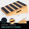 StrongTek Professional Wooden Slant Board, Adjustable Incline Board and Calf Stretcher, Partial-Coverage Design with Side Handle, 5 Angles, 500 lbs Capacity view 2