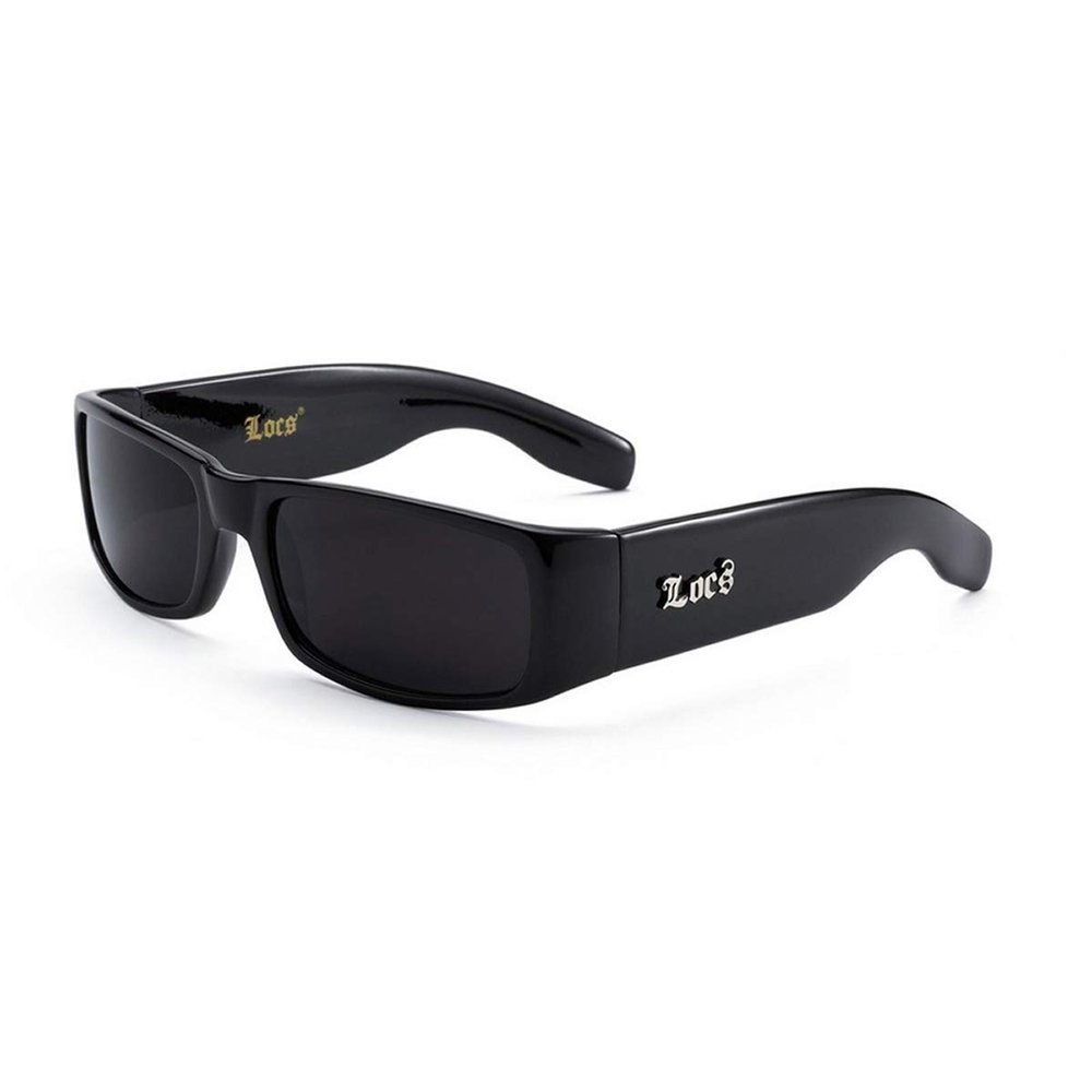 LOCS Dark Sunglasses Black OG Stylish Regular Lens NEW 0106
