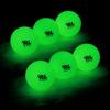 R&L Glow Golf Balls for Night Sports - Tournament Fluorescent Glowing in The Dark Golf Ball - Long Lasting Bright Luminous Balls Rechargeable with UV Flashlight - Included (6 Pack) view 1
