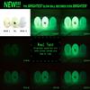 R&L Glow Golf Balls for Night Sports - Tournament Fluorescent Glowing in The Dark Golf Ball - Long Lasting Bright Luminous Balls Rechargeable with UV Flashlight - Included (6 Pack) view 3