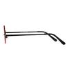 PASTL Small Round Circle Rimless Sunglasses Wide Frame Narrow Lens Black, Red view 4