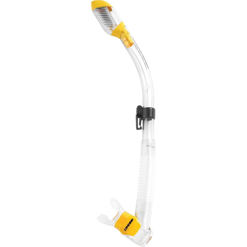 Cressi Supernova Dry Dry Snorkels, Clear/Yellow