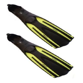 New Oceanic Viper Full Foot Scuba Diving & Snorkeling Fins - Neon Yellow (Size 9-10/Medium-Large)