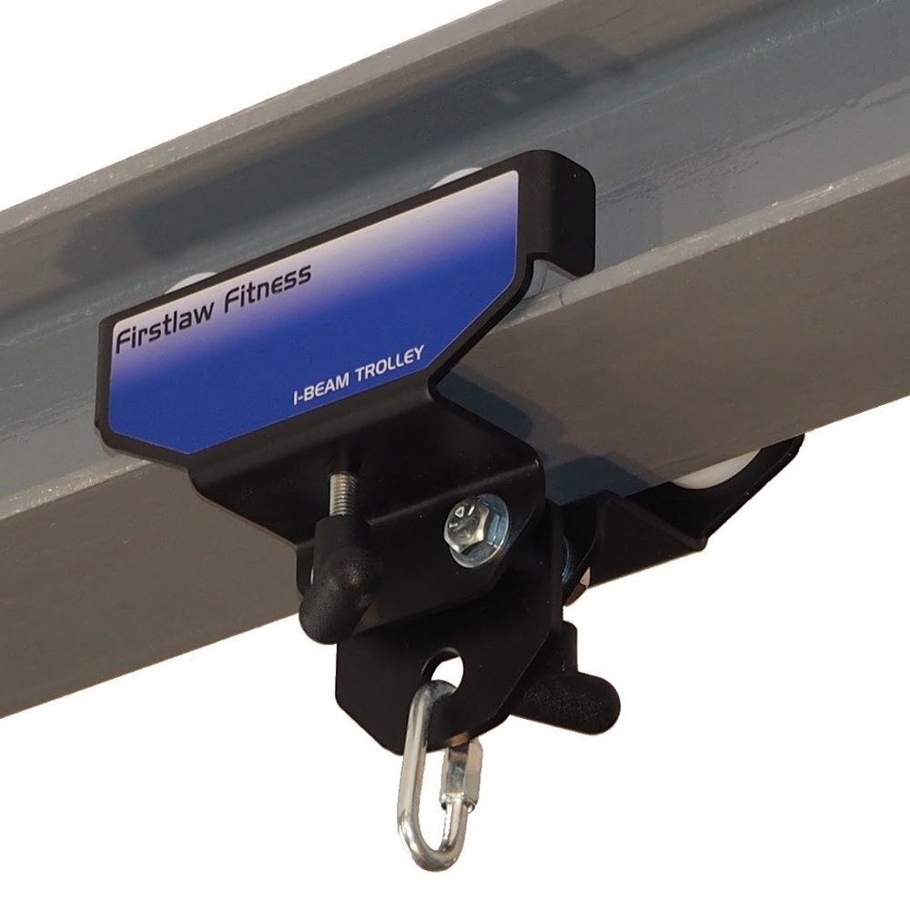 Firstlaw Fitness I-Beam Rolling Punching Bag Mount - Blue Stickers (Sized for 10.0" Wide I-Beam)