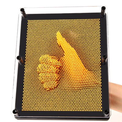 E-FirstFeeling 3D Pin Art Toy Extra Large 10" X 8" Pin Art Board Pin Impression Toy for Kids Adults - Orange
