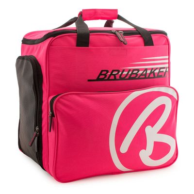BRUBAKER Winter Sports Boot Bag Super Champion - Limited Edition - Backpack Dark Pink White