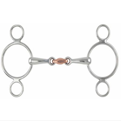 Shires Equestrian Two Ring Copper Lozenge Gag Bit (5.5")