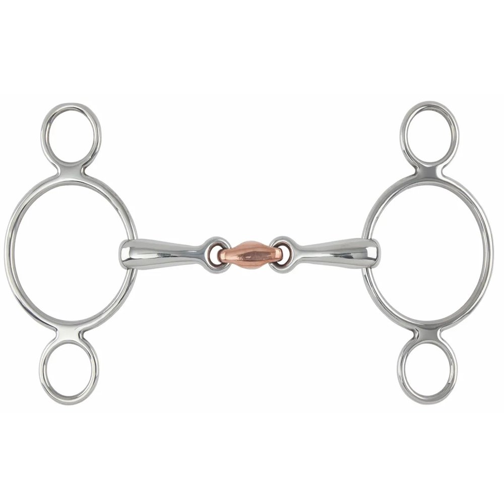 Shires Equestrian Two Ring Copper Lozenge Gag Bit (5.5")