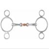 Shires Equestrian Two Ring Copper Lozenge Gag Bit (5.5") view 1