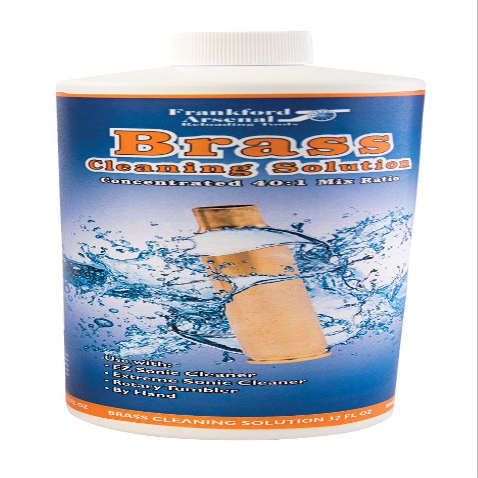 Frankford Arsenal Ultrasonic Brass Cleaning Solution for Rotary Tumbler, Cleaning and Reloading 32 Fl Oz (Pack of 1)