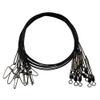 20pcs Fishing Wire Leaders Heavy Duty Fishing Stainless Steel Wire Leaders 150LB High Strength Fishing Leaders with Swivels and Snaps Black/Red/Green view 1