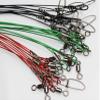 20pcs Fishing Wire Leaders Heavy Duty Fishing Stainless Steel Wire Leaders 150LB High Strength Fishing Leaders with Swivels and Snaps Black/Red/Green view 4