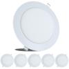 LeisureLED 5 Pack RV Boat Recessed Ceiling Light 720 Lumen Super Slim LED Panel Light DC 12V 5.75" 9W Full Aluminum Downlights (Cool White) view 1
