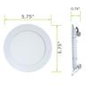 LeisureLED 5 Pack RV Boat Recessed Ceiling Light 720 Lumen Super Slim LED Panel Light DC 12V 5.75" 9W Full Aluminum Downlights (Cool White) view 2