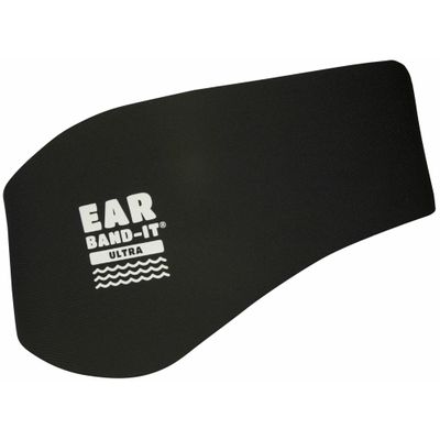 Earvolution Ear Band-It Ultra Swimming Headband, American Brand, Doctor-Invented - Sensory-Friendly- Anti-Slip Grip &Thick Neoprene for Max Protection/Comfort, Holds Earplugs in, (Black, Large)