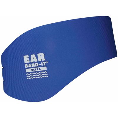 Earvolution Ear Band-It Ultra Swimming Headband, American Brand, Doctor-Invented - Sensory-Friendly- Anti-Slip Grip &Thick Neoprene for Max Protection/Comfort, Holds Earplugs in, (Blue, Large)