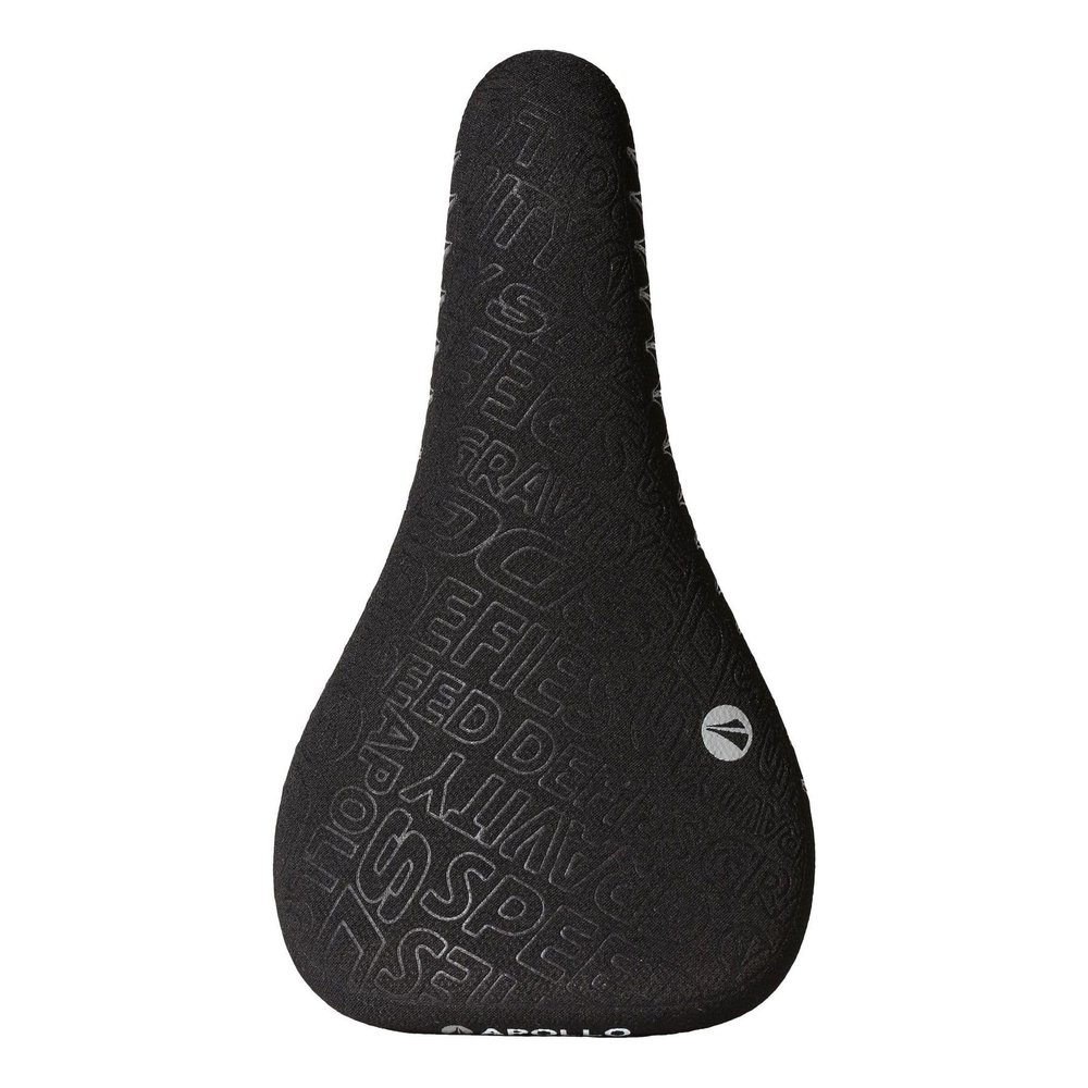 SDG Apollo I-Beam Saddle Black Kevlar Cover/Black Silicone Gripping Logos