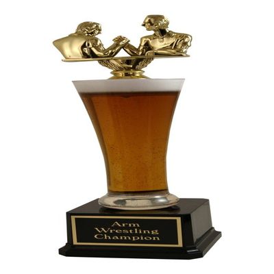 Far Out Awards Arm Wrestling Trophy Champion - Strongman Trophy, Arm Wrestler