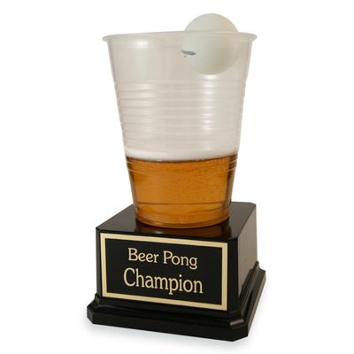 Far Out Awards Beer Pong Trophy - Drinking Trophy, Beer Trophy, Beer Lover Gift, College Gift, Funny Trophy - by