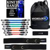 Kinetic Bands - Leg Speed Resistance Bands - Performance/Fitness Training - 4 Resistance Levels, Stretch Strap, Digital Training Series (Red, Orange, Green, Blue - Ages 13 & Over) view 1